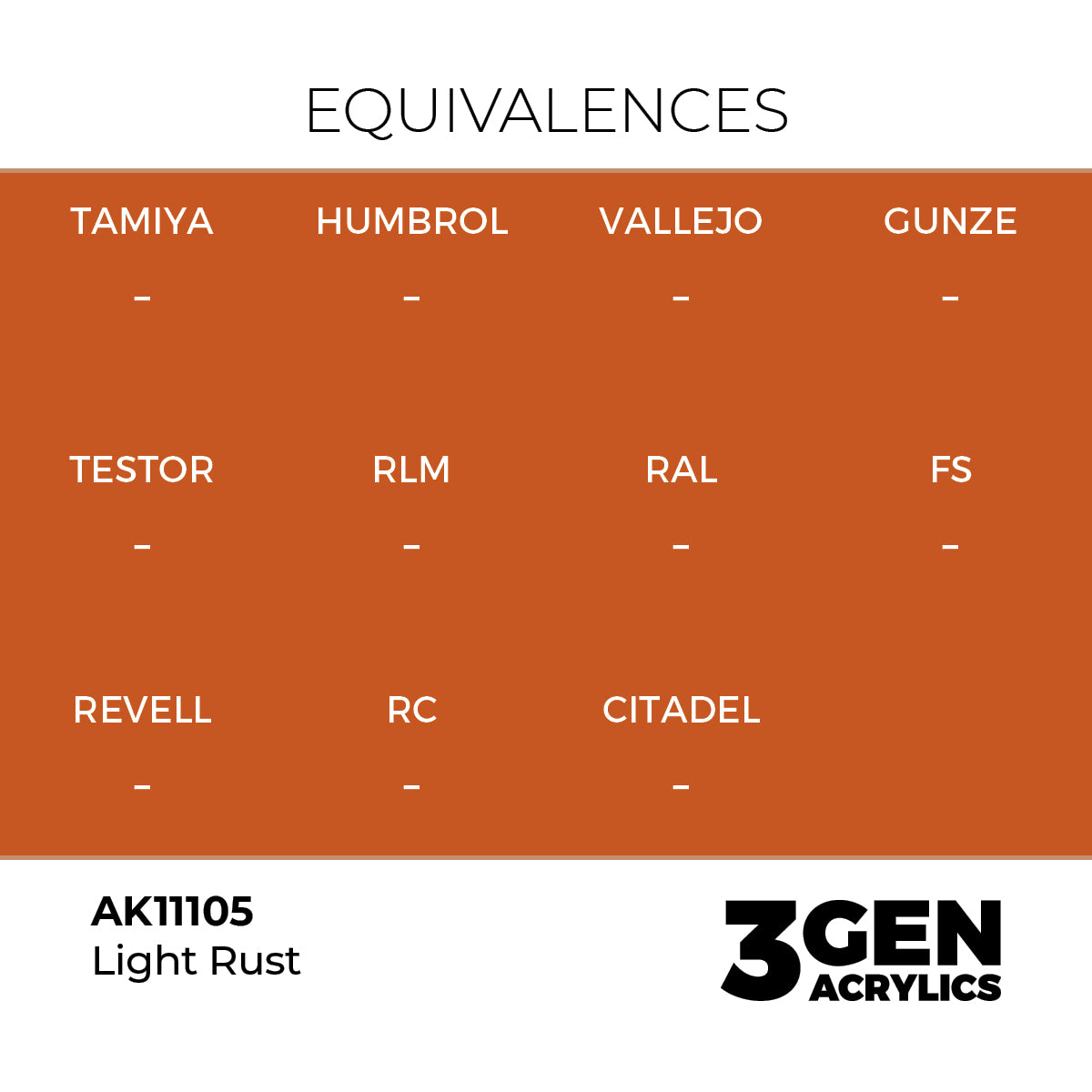 Pot de peinture AK 3GEN AK11105 Light Rust - Rouille claire 18 ml, detail 1