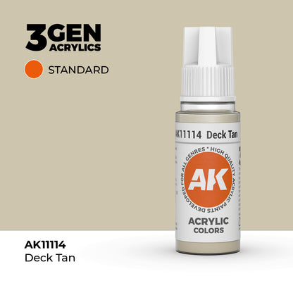 Pot de peinture AK 3GEN AK11114 Deck Tan - Beige Pont 18 ml