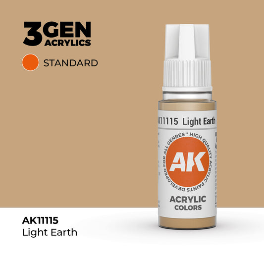 Pot de peinture AK 3GEN AK11115 Light Earth - Terre claire 18 ml