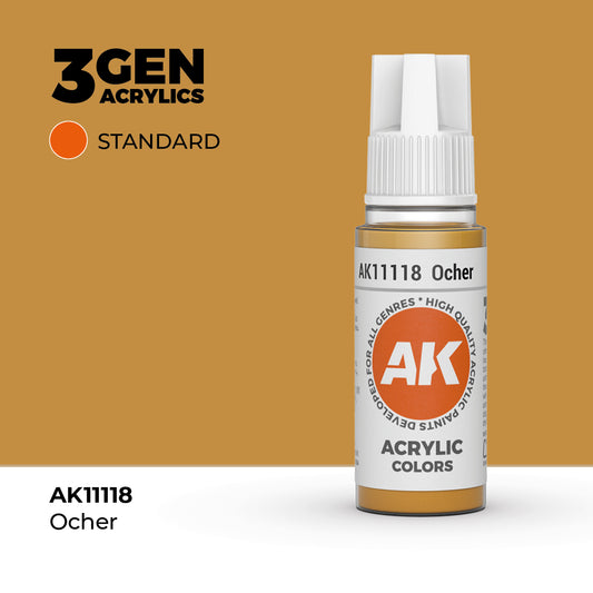 Pot de peinture AK 3GEN AK11118 Ochre - Ocre 18 ml