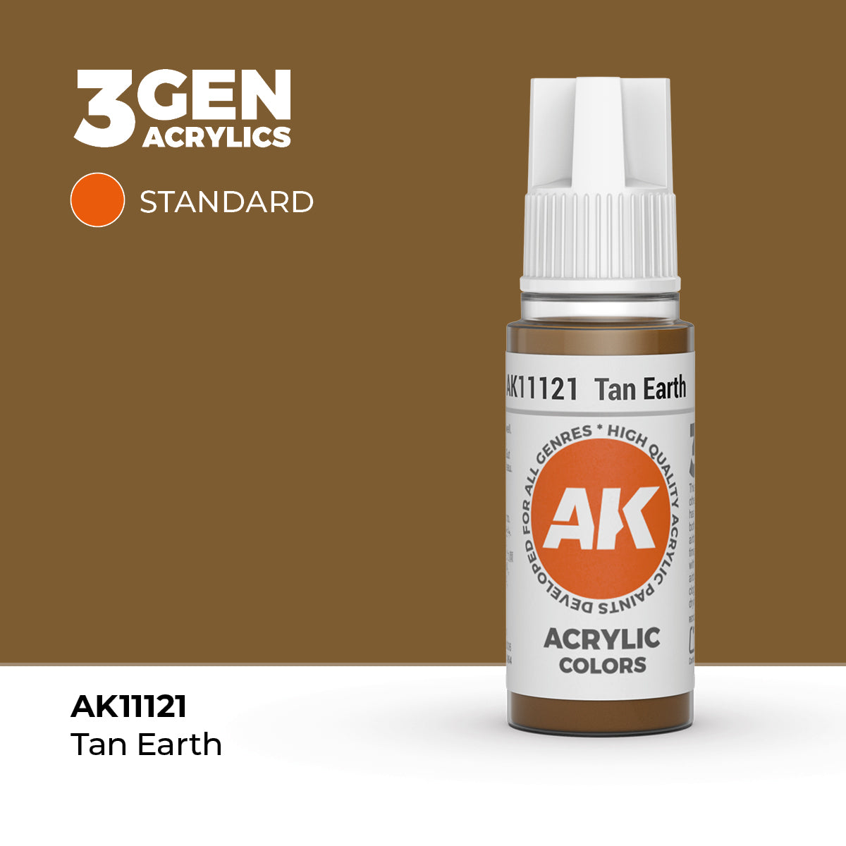 Pot de peinture AK 3GEN AK11121 Tan Earth - Terre fauve 18 ml