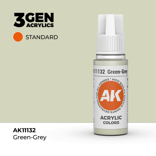 Pot de peinture AK 3GEN AK11132 Green-grey - Gris vert 18 ml