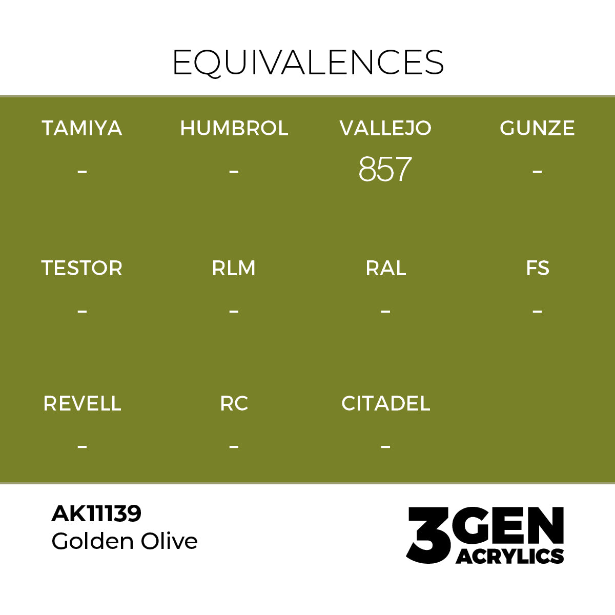 Pot de peinture AK 3GEN AK11139 Golden Olive - Olive Doré 18 ml, detail 1