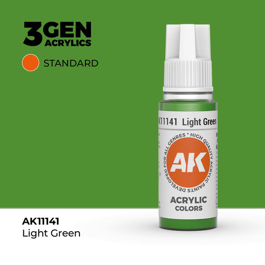 Pot de peinture AK 3GEN AK11141 Light Green - Vert clair 18 ml