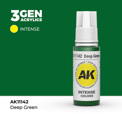 Pot de peinture AK 3GEN AK11142 Deep Green - Vert Profond 18 ml