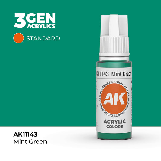 Pot de peinture AK 3GEN AK11143 Mint Green - Vert Menthe 18 ml