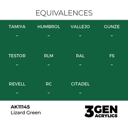 Pot de peinture AK 3GEN AK11145 Lizard Green - Vert Lézard 18 ml, detail 1
