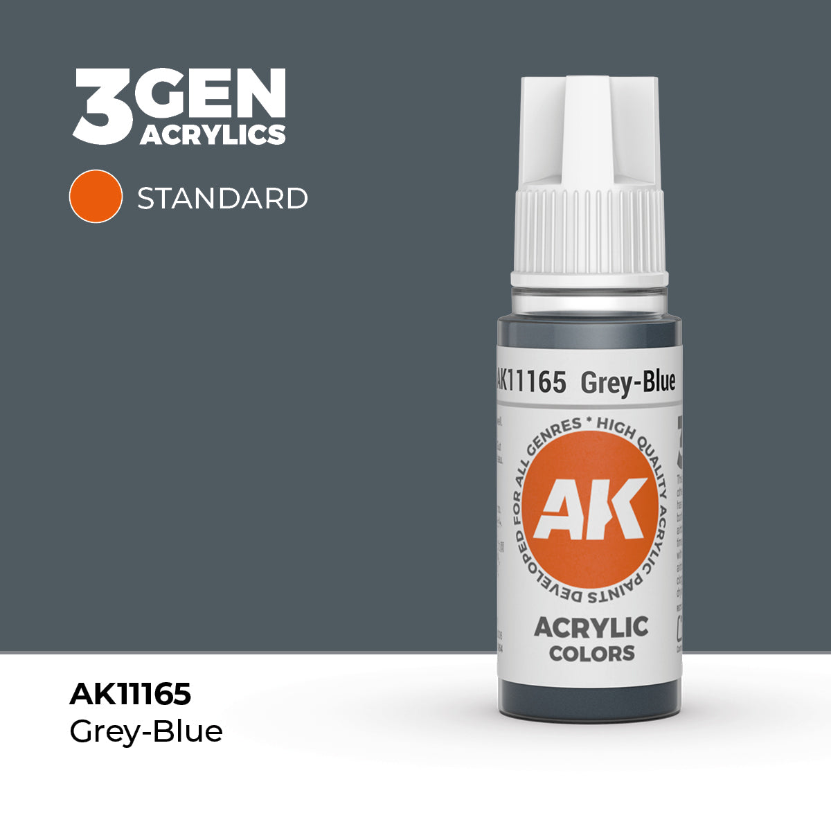 Pot de peinture AK 3GEN AK11165 Grey-blue - Gris bleu 18 ml