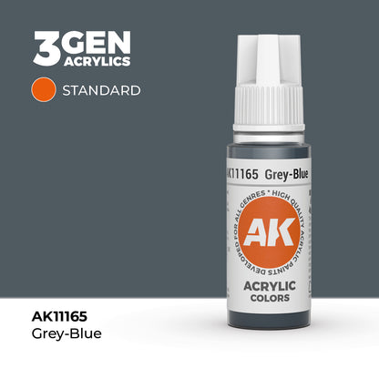 Pot de peinture AK 3GEN AK11165 Grey-blue - Gris bleu 18 ml