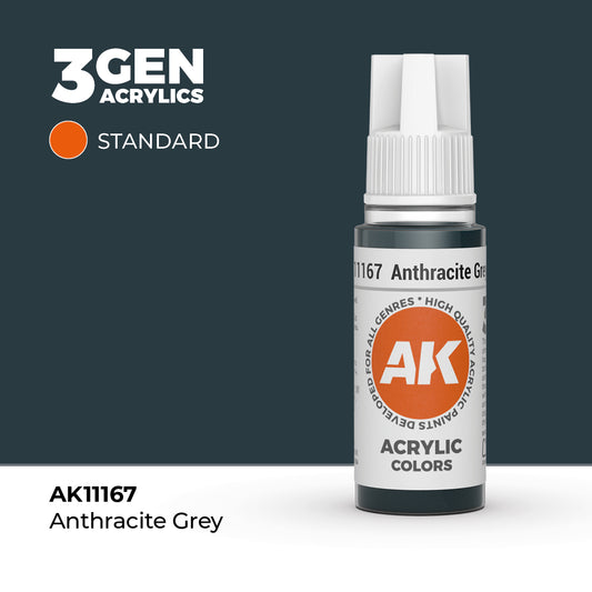 Pot de peinture AK 3GEN AK11167 Anthracite Grey - Gris Anthracite 18 ml