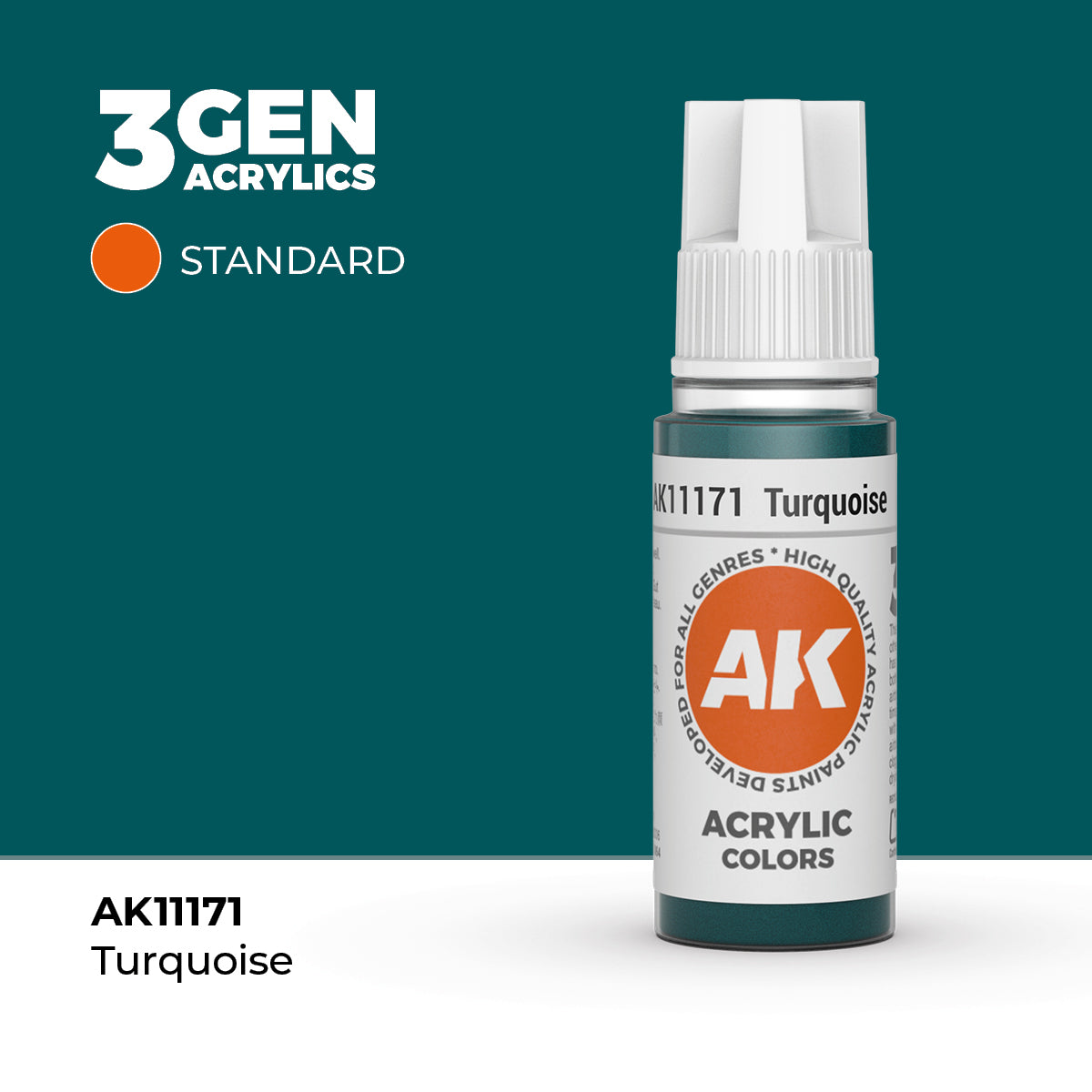 Pot de peinture AK 3GEN AK11171 Turquoise 18 ml