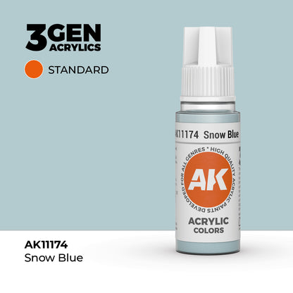 Pot de peinture AK 3GEN AK11174 Snow Blue - Bleu neige 18 ml