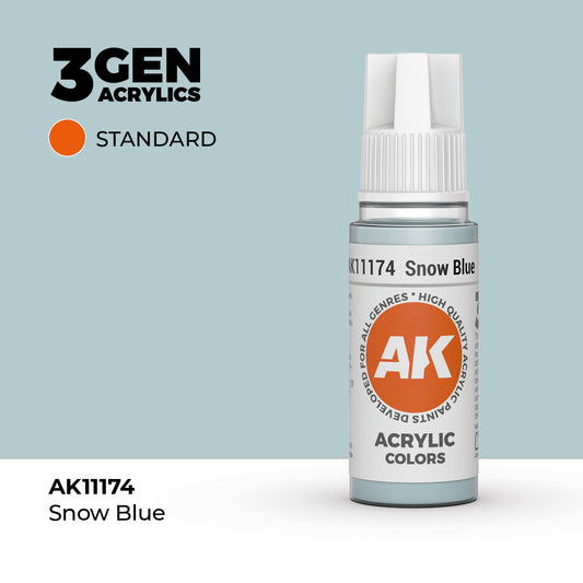 Pot de peinture AK 3GEN AK11174 Snow Blue - Bleu neige 18 ml