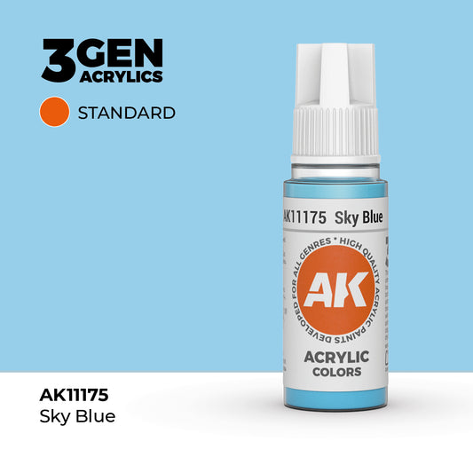 Pot de peinture AK 3GEN AK11175 Sky Blue - Bleu ciel 18 ml