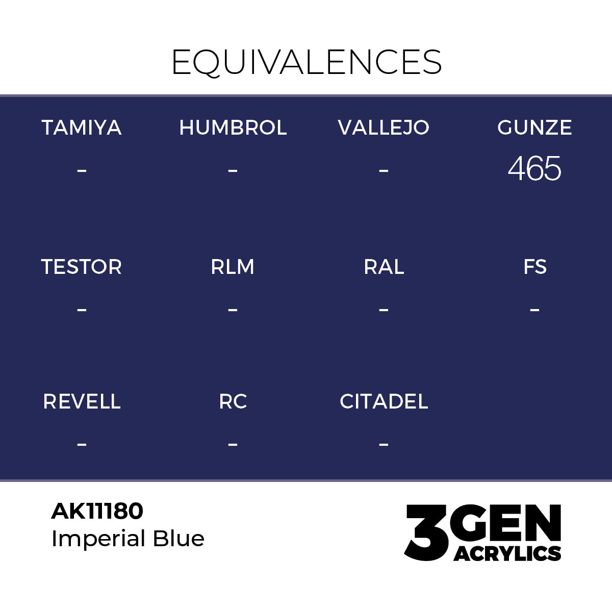 Pot de peinture AK 3GEN AK11180 Imperial Blue - Bleu Impérial 18 ml, detail 1