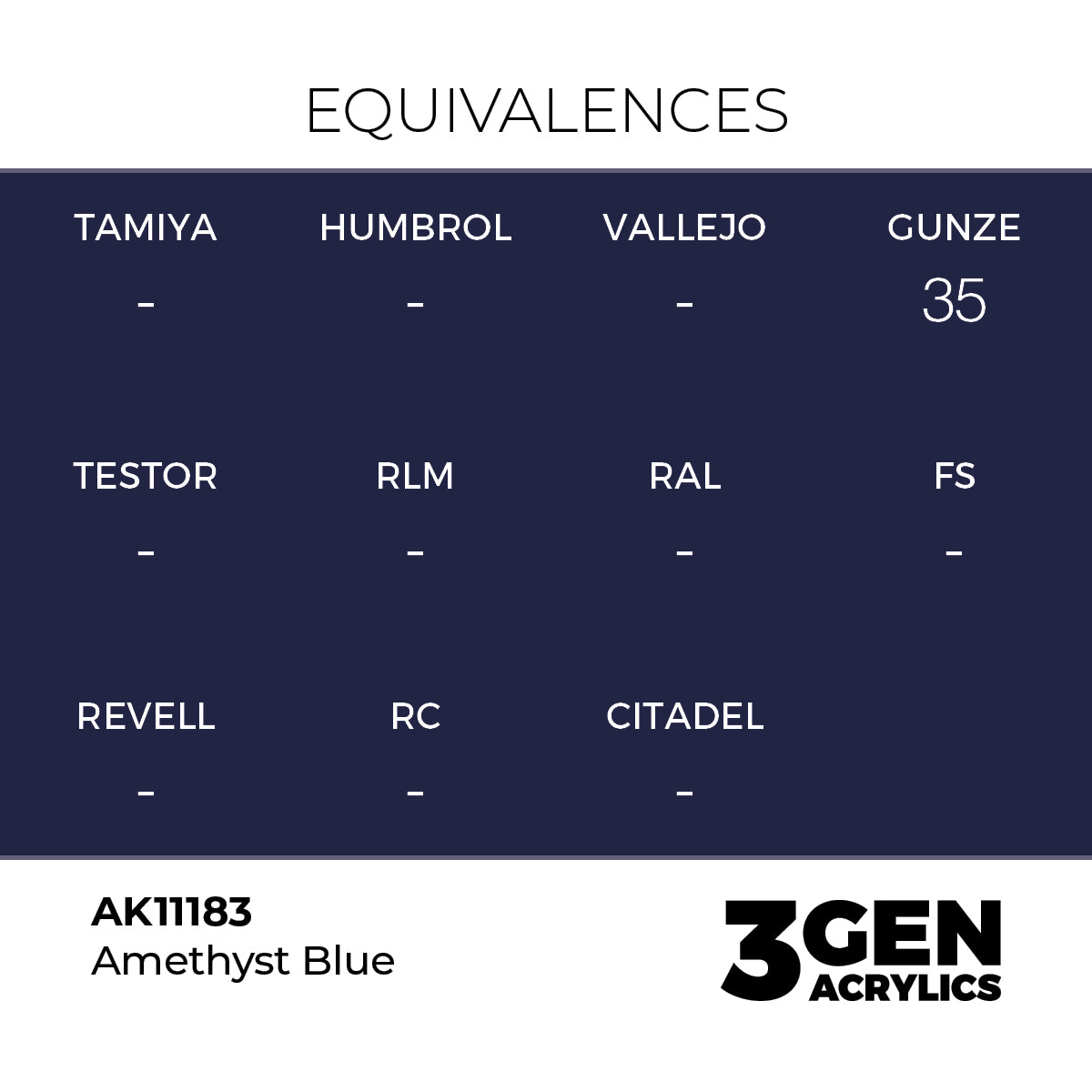 Pot de peinture AK 3GEN AK11183 Amethyst Blue - Bleu Améthyste 18 ml, detail 1