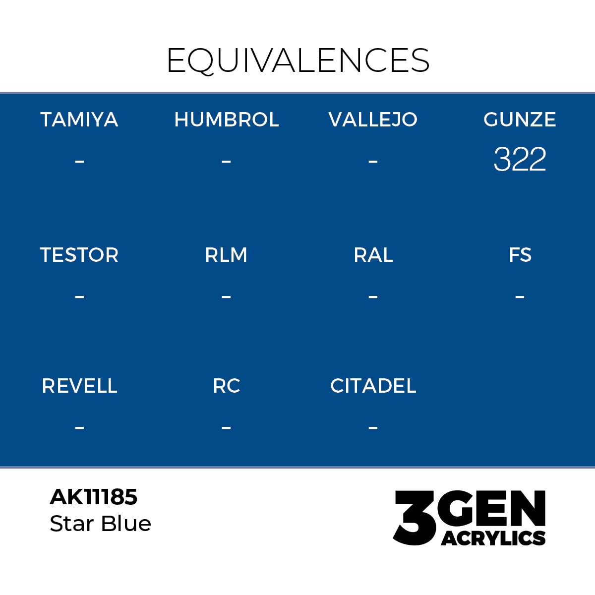 Pot de peinture AK 3GEN AK11185 Star Blue - Bleu Étoile 18 ml, detail 1