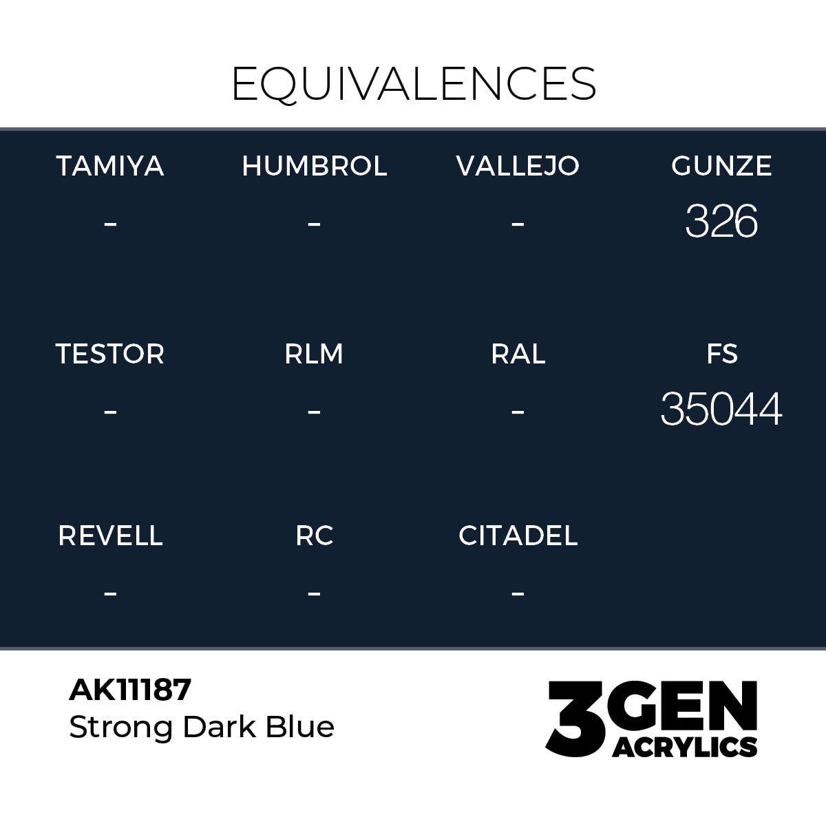 Pot de peinture AK 3GEN AK11187 Strong Dark Blue - Bleu foncé intense 18 ml, detail 1