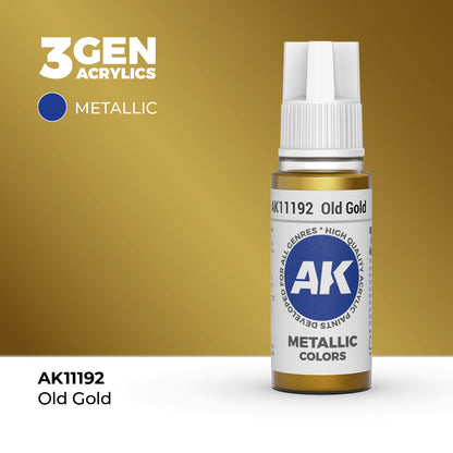 Pot de peinture AK 3GEN AK11192 Old Gold - Vieil Or 18 ml