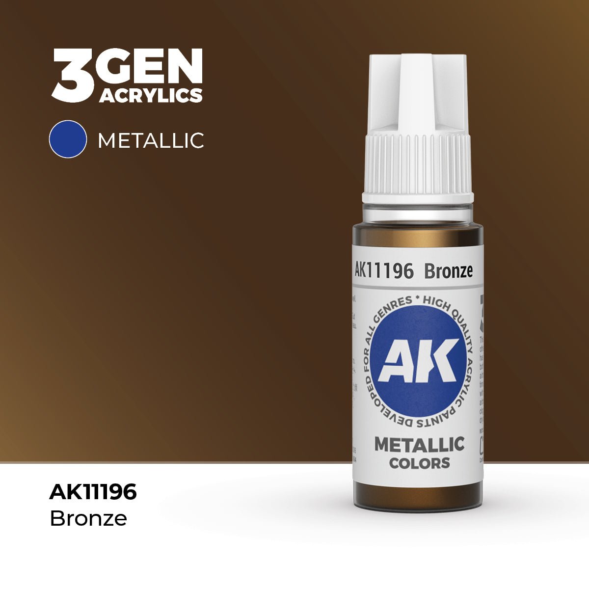 Pot de peinture AK 3GEN AK11196 Bronze 18 ml