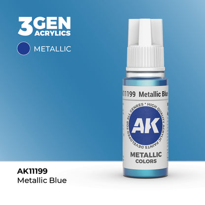 Pot de peinture AK 3GEN AK11199 Metallic Blue - Bleu Métallique 18 ml