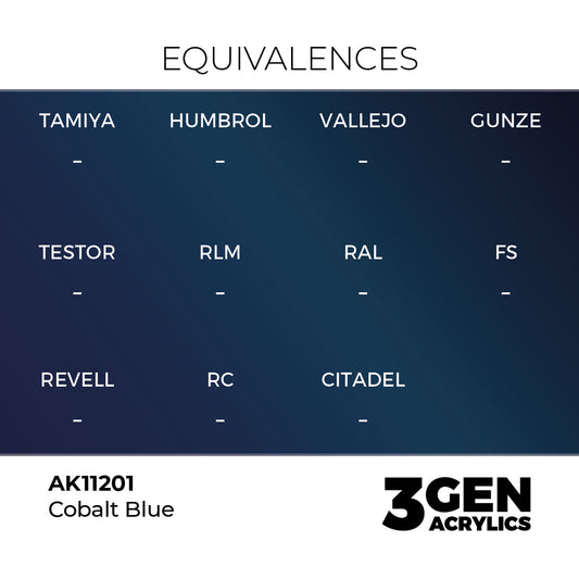 Pot de peinture AK 3GEN AK11201 Cobalt Blue - Bleu Cobalt 18 ml, detail 1