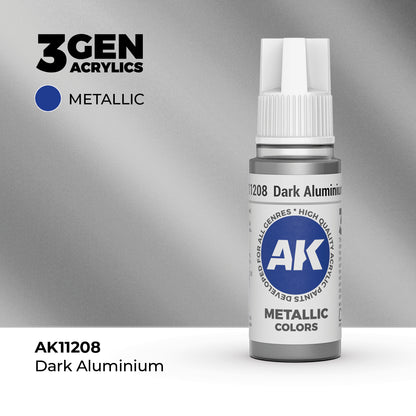 Pot de peinture AK 3GEN AK11208 Dark Aluminium - Aluminium Foncé 18 ml