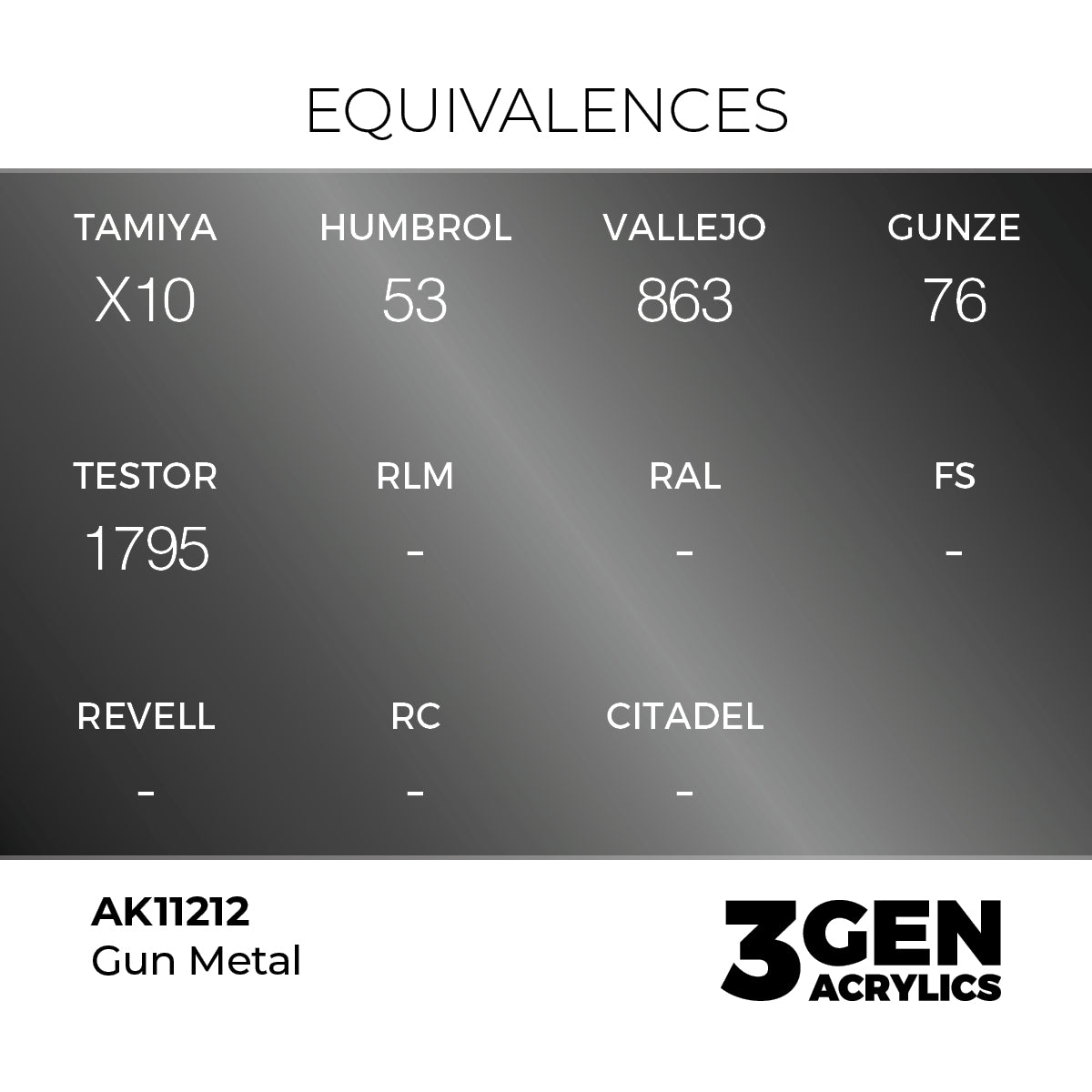Pot de peinture AK 3GEN AK11212 Gun Métal - Gris Métal 18 ml, detail 1