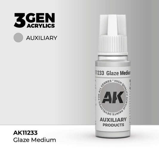 Pot de peinture AK 3GEN AK11233 Glaze Medium - Medium à glacis 18 ml