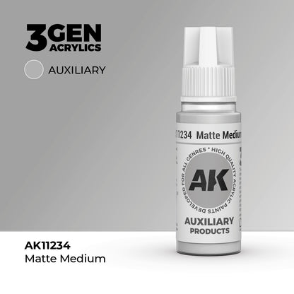 Pot de peinture AK 3GEN AK11234 Matte Medium - Médium mat 18 ml