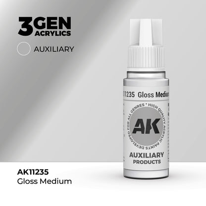 Pot de peinture AK 3GEN AK11235 Gloss Medium - Medium Brillant 18 ml