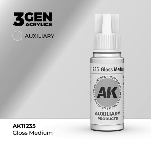 Pot de peinture AK 3GEN AK11235 Gloss Medium - Medium Brillant 18 ml