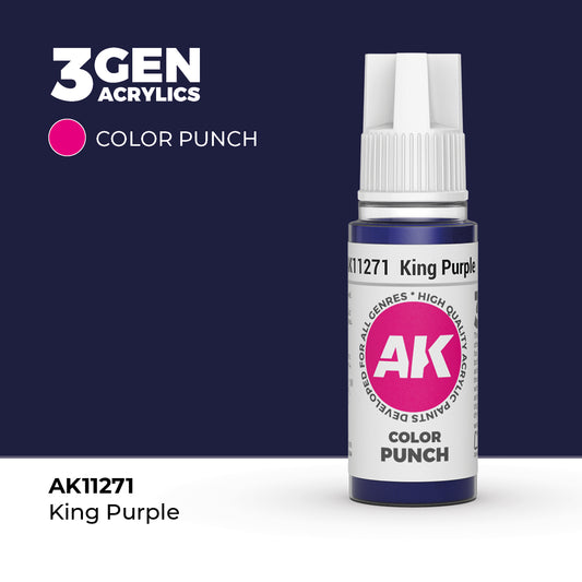 Pot de peinture AK 3GEN AK11271 King Purple - Violet Royal 18 ml