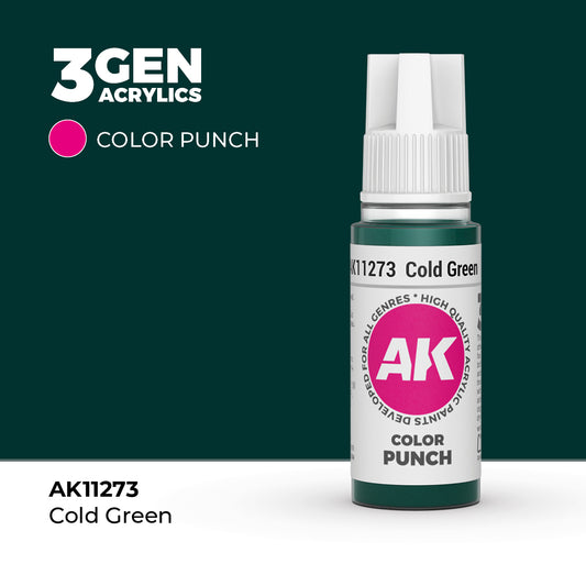 Pot de peinture AK 3GEN AK11273 Cold Green - Vert froid 18 ml