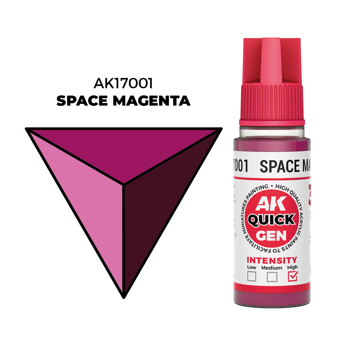Pot de peinture AK Quick Gen AK17001 Space Magenta - Magenta Spatial 18 ml