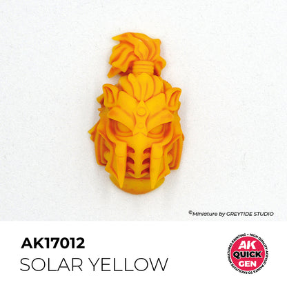 Pot de peinture AK Quick Gen AK17012 Solar Yellow - Jaune Solaire 18 ml, détail 1