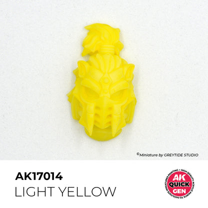 Pot de peinture AK Quick Gen AK17014 Light Yellow - Jaune Clair 18 ml, détail 1