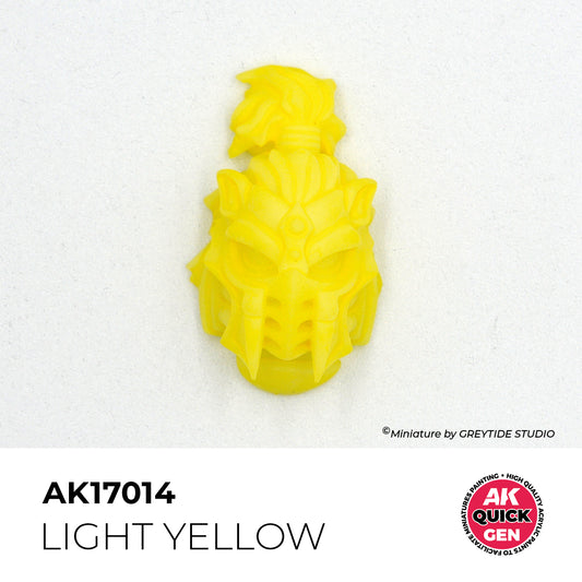 Pot de peinture AK Quick Gen AK17014 Light Yellow - Jaune Clair 18 ml, détail 1