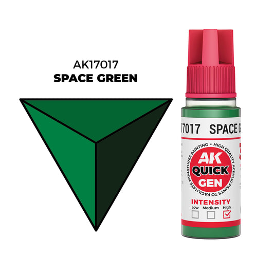 Pot de peinture AK Quick Gen AK17017 Space Green - Vert Spatial 18 ml