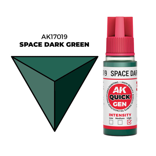 Pot de peinture AK Quick Gen AK17019 Space Dark Green - Vert Foncé Spatial 18 ml
