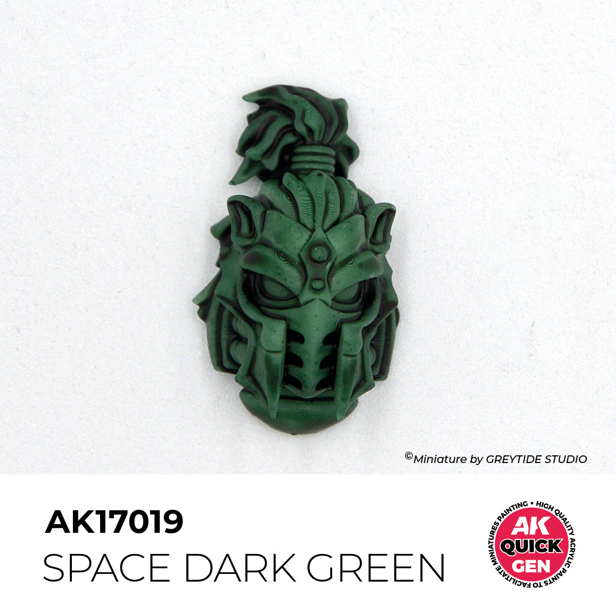 Pot de peinture AK Quick Gen AK17019 Space Dark Green - Vert Foncé Spatial 18 ml, détail 1