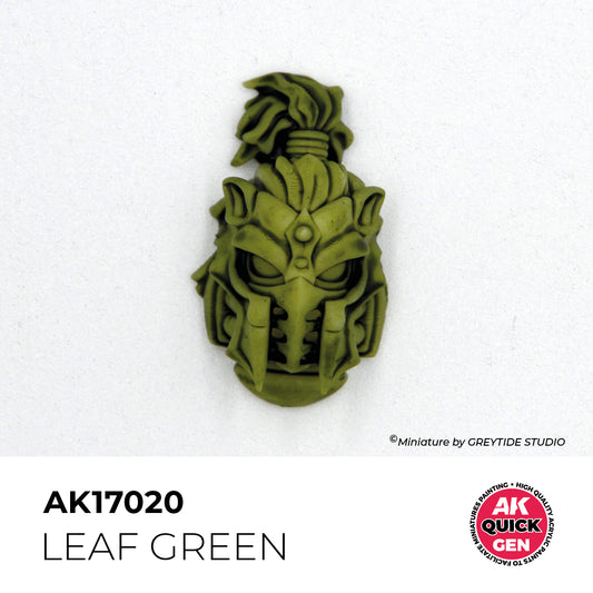 Pot de peinture AK Quick Gen AK17020 Leaf Green - Vert Feuille 18 ml, détail 1