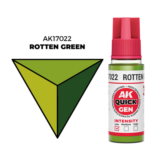 Pot de peinture AK Quick Gen AK17022 Rotten Green - Vert Pourri 18 ml