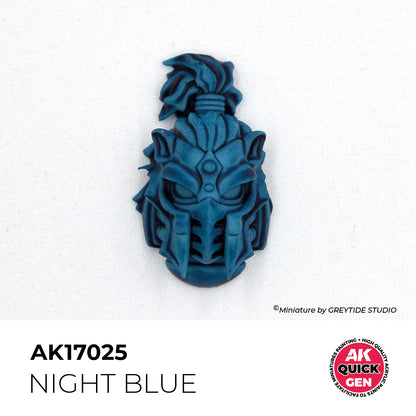 Pot de peinture AK Quick Gen AK17025 Night Blue - Bleu Nuit 18 ml, détail 1