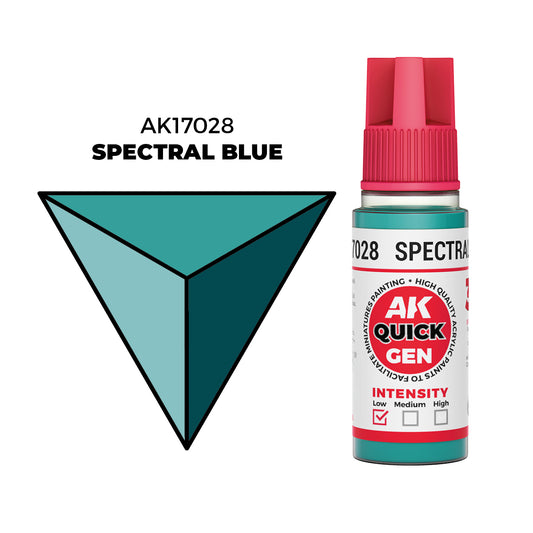 Pot de peinture AK Quick Gen AK17028 Spectral Blue - Bleu Spectral 18 ml