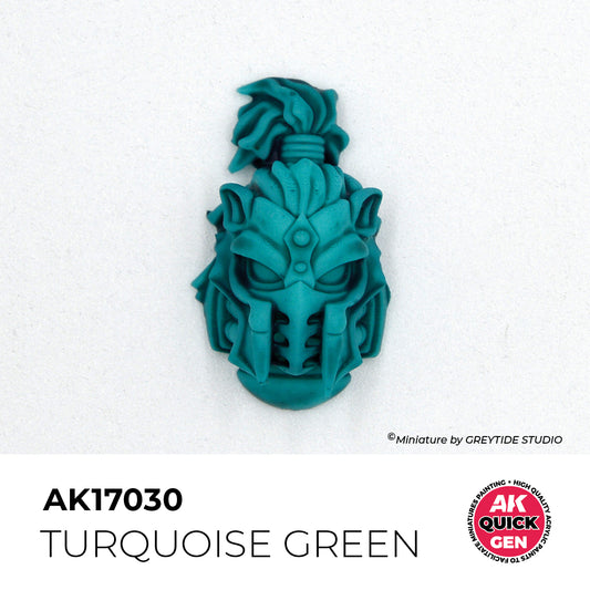 Pot de peinture AK Quick Gen AK17030 Turquoise Green - Vert Turquoise 18 ml, détail 1