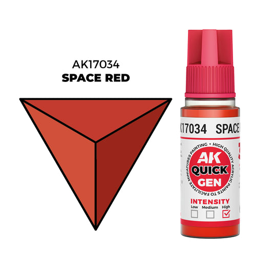 Pot de peinture AK Quick Gen AK17034 Space Red - Rouge Spatial 18 ml