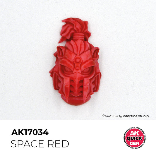 Pot de peinture AK Quick Gen AK17034 Space Red - Rouge Spatial 18 ml, détail 1