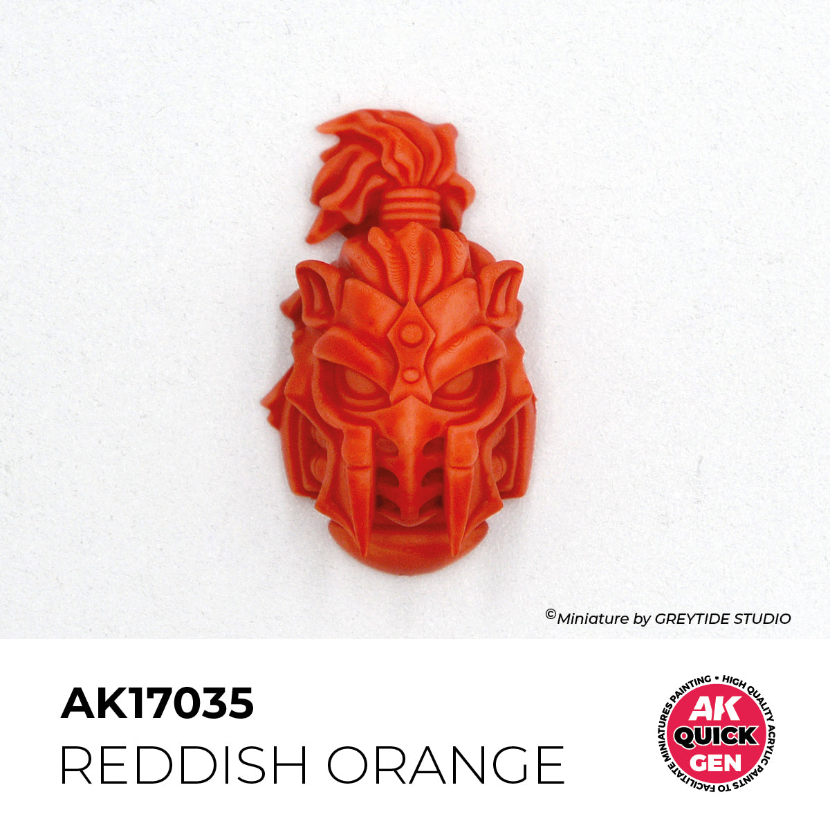 Pot de peinture AK Quick Gen AK17035 Reddish Orange - Orange Rougeâtre 18 ml, détail 1