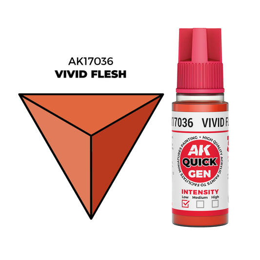 Pot de peinture AK Quick Gen AK17036 Vivid Flesh - Chair Vive 18 ml